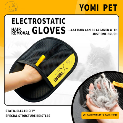 Pet hair cleaning gloves